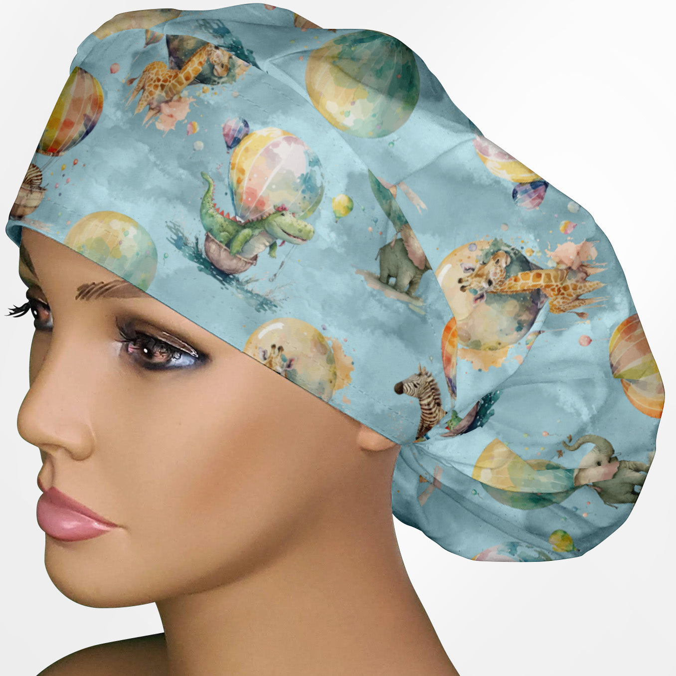 Baby Zoo Hot Air Balloons Bouffant Scrub Cap