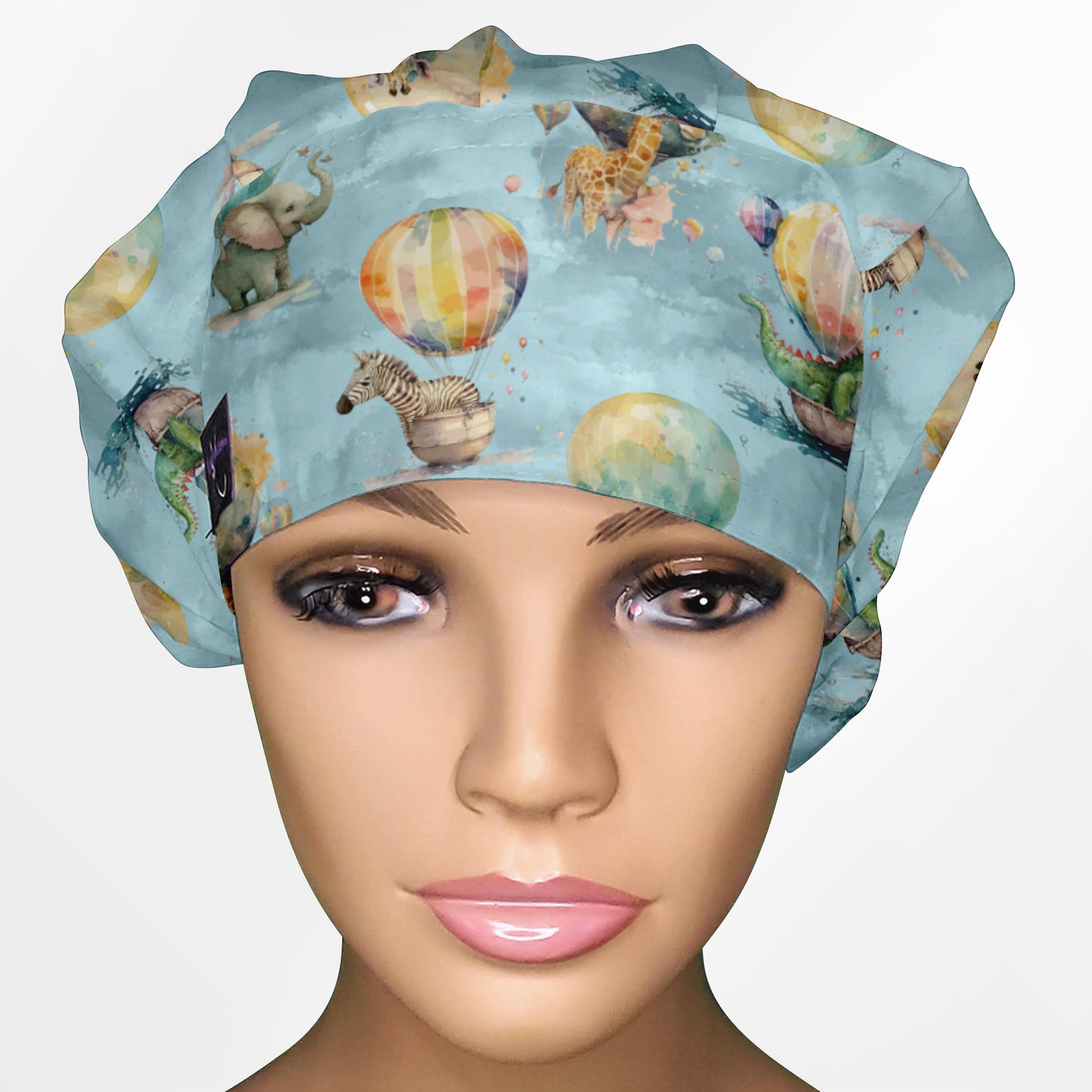Baby Zoo Hot Air Balloons Bouffant Scrub Cap