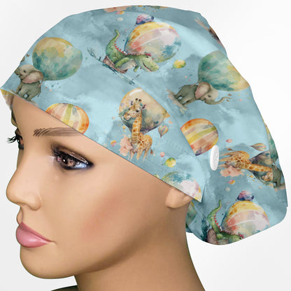 Baby Zoo Hot Air Balloons Euro Scrub Cap