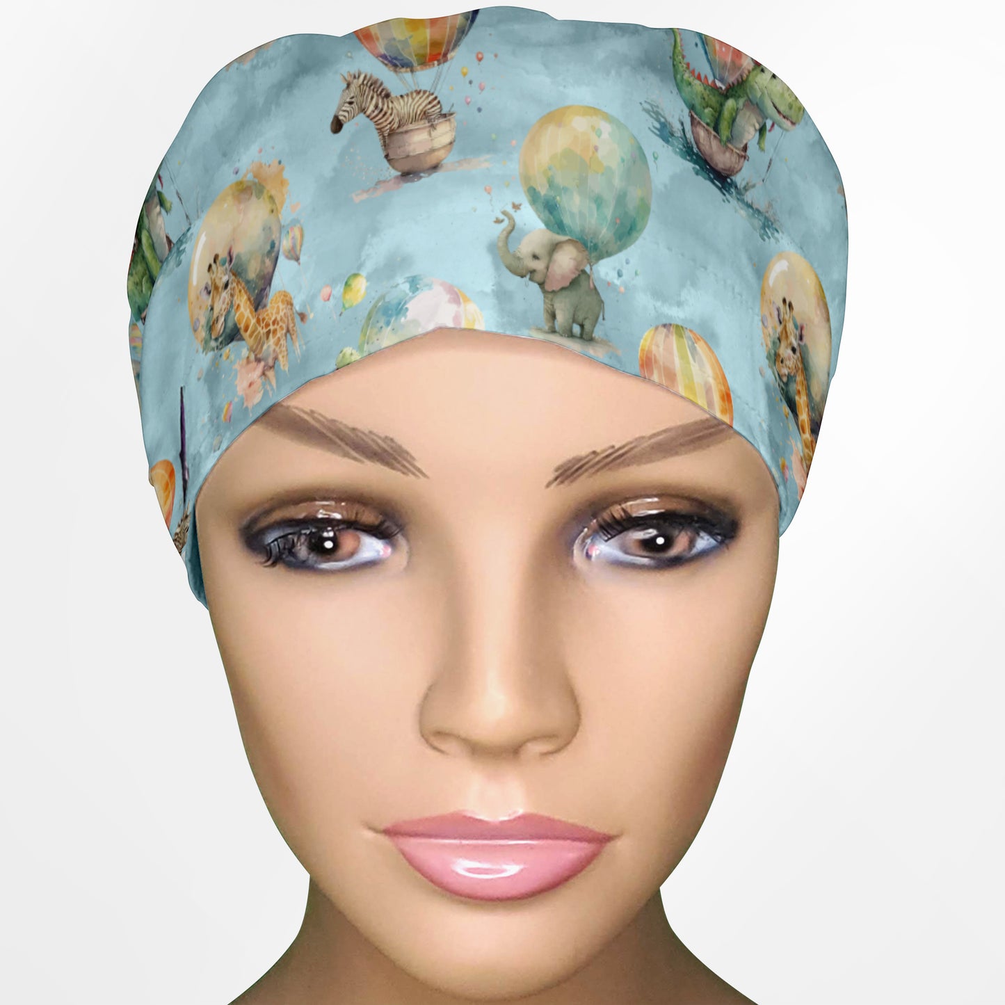 Baby Zoo Hot Air Balloons Euro Scrub Cap