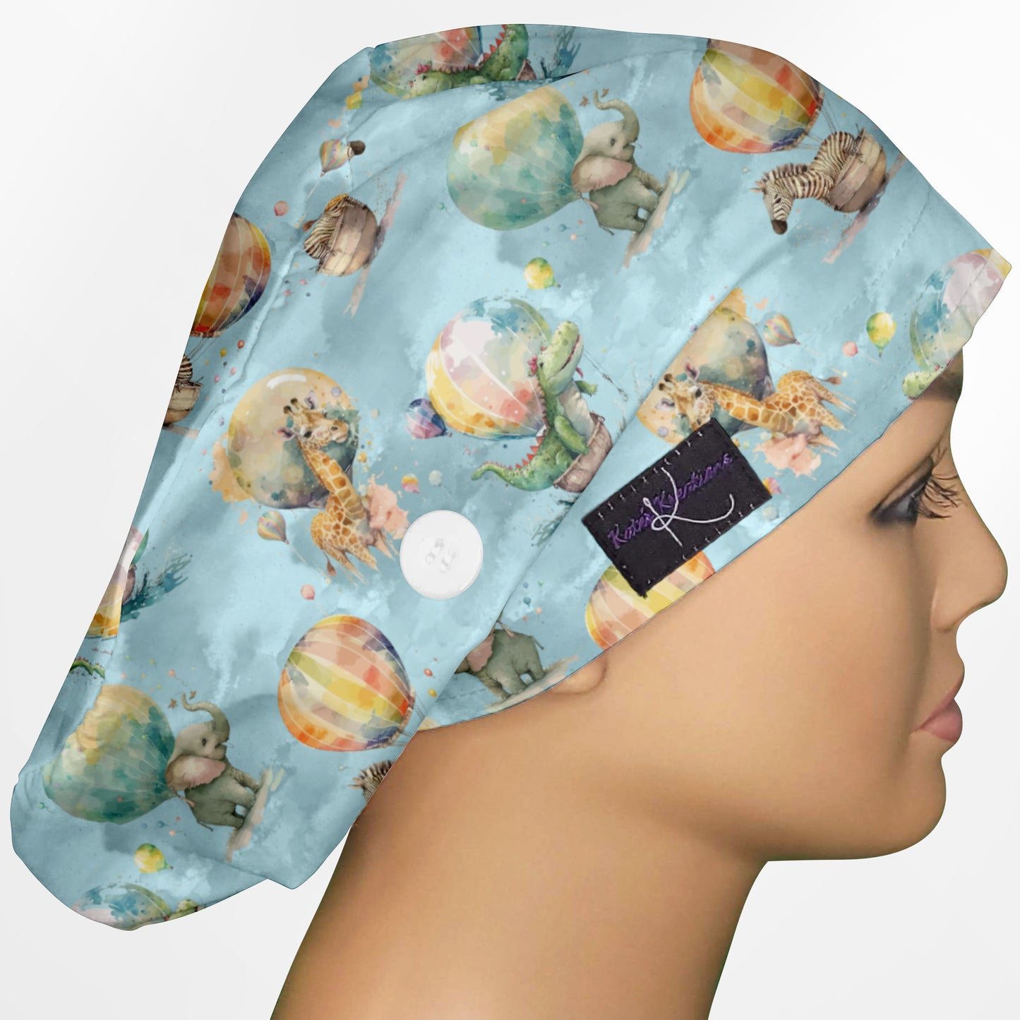 Baby Zoo Hot Air Balloons Euro Scrub Cap