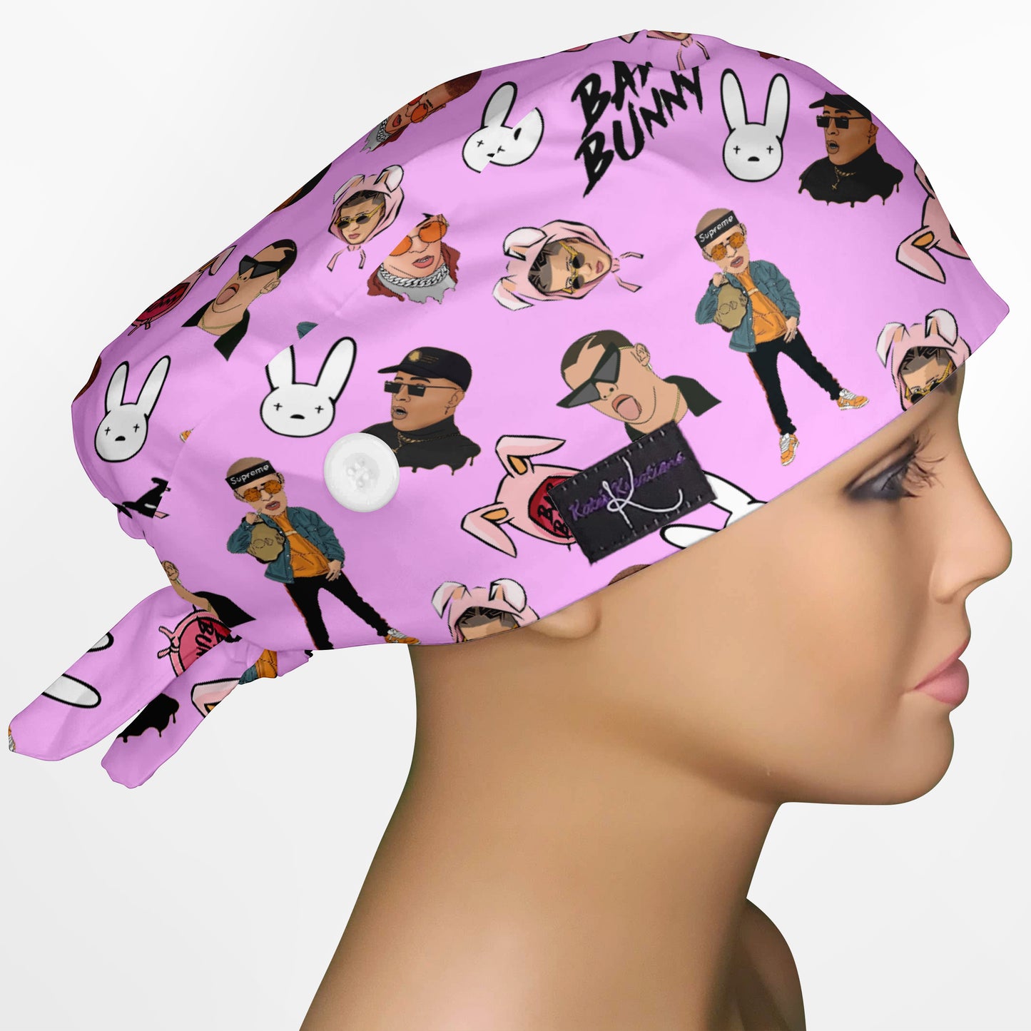 Bad Bunny Low-Tie Surgeon Scrub Cap