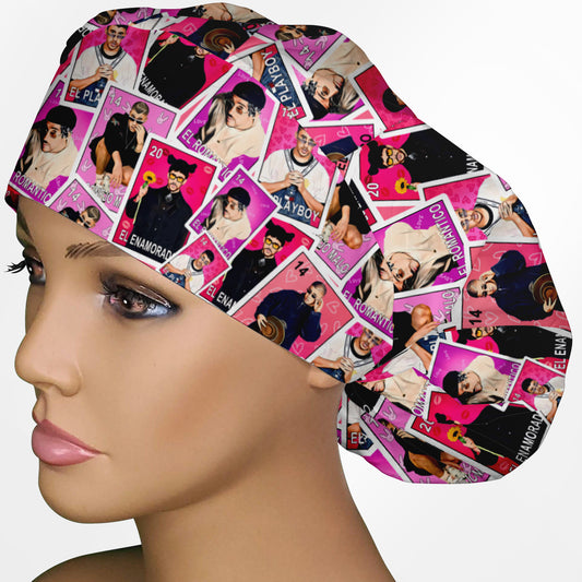 Bad Bunny Loteria Bouffant Scrub Cap