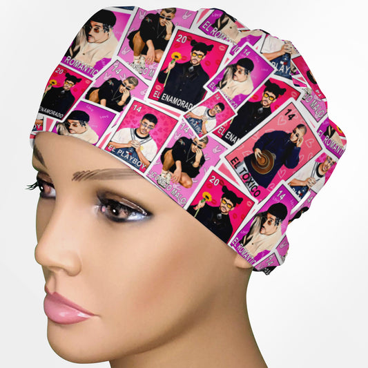 Bad Bunny Loteria Low-Tie Surgeon Scrub Cap
