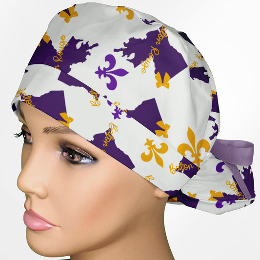Baton Rouge Ponytail Scrub Cap