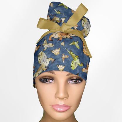 Beardie High Bun Ponytail Scrub Cap
