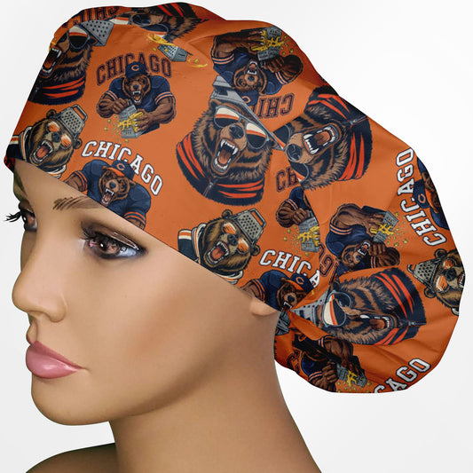 Bear Nation Bouffant Scrub Cap