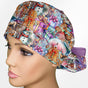 Beautiful Christmas Ponytail Scrub Cap