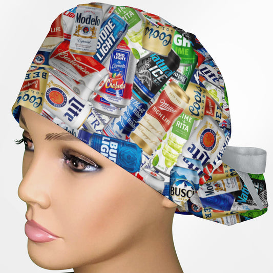 Beer 2 Ponytail Scrub Cap