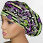 Beetle Stripes Bouffant Scrub Cap