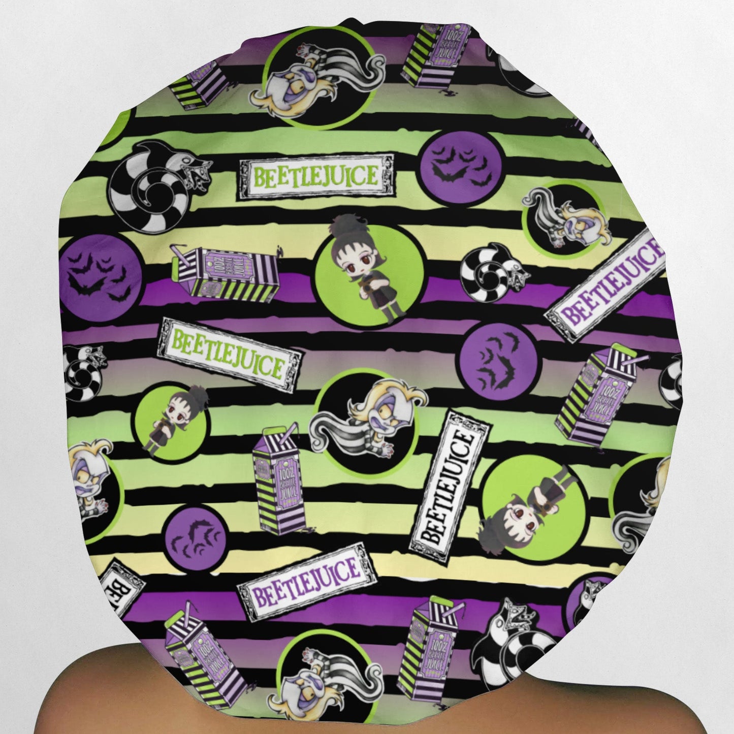 Beetle Stripes Bouffant Scrub Cap