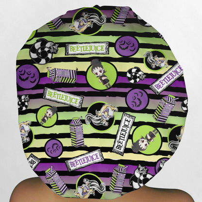 Beetle Stripes Bouffant Scrub Cap