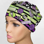 Beetle Stripes Low-Tie Surgeon Scrub Cap