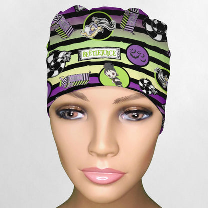 Beetle Stripes Low-Tie Surgeon Scrub Cap
