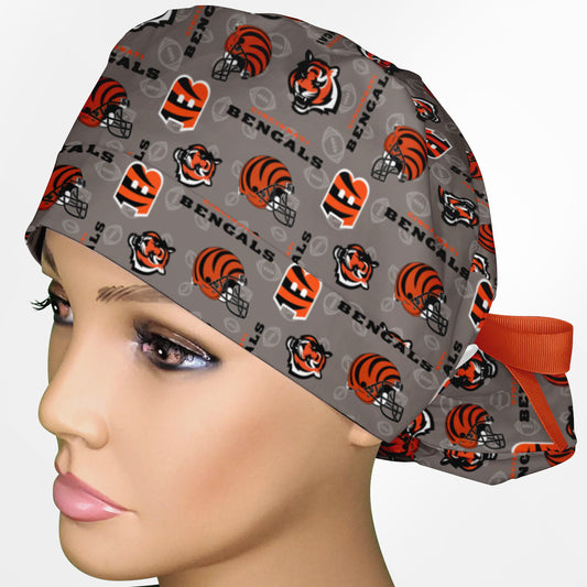Bengals Logo Ponytail Scrub Cap
