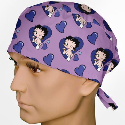 Betty Boop Purple Surgeon Scrub Cap