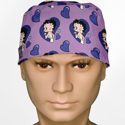 Betty Boop Purple Surgeon Scrub Cap