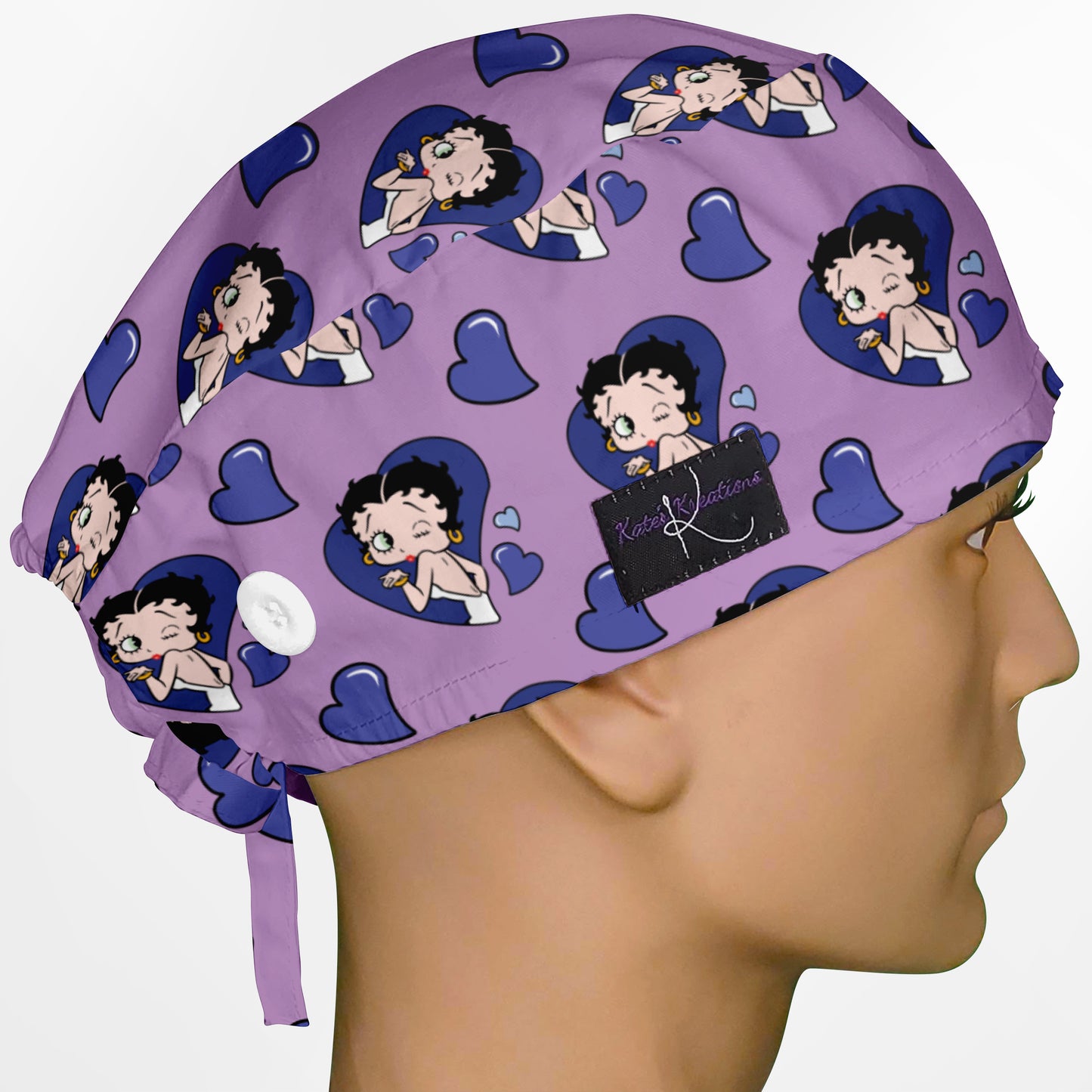 Betty Boop Purple Surgeon Scrub Cap