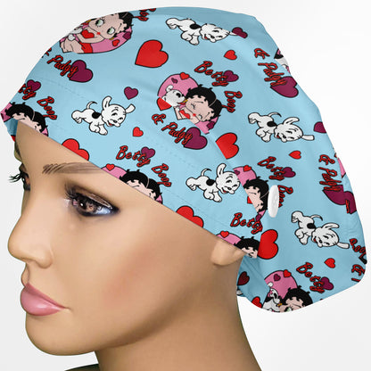 Betty Boop And Pudgy Euro Scrub Cap