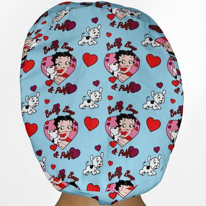 Betty Boop And Pudgy Euro Scrub Cap