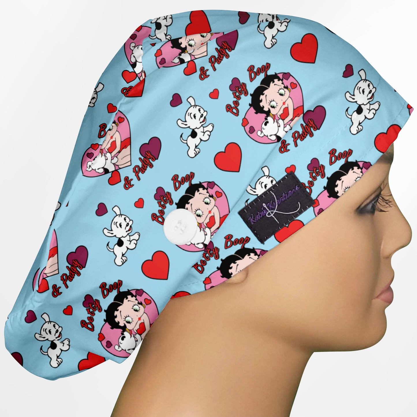 Betty Boop And Pudgy Euro Scrub Cap