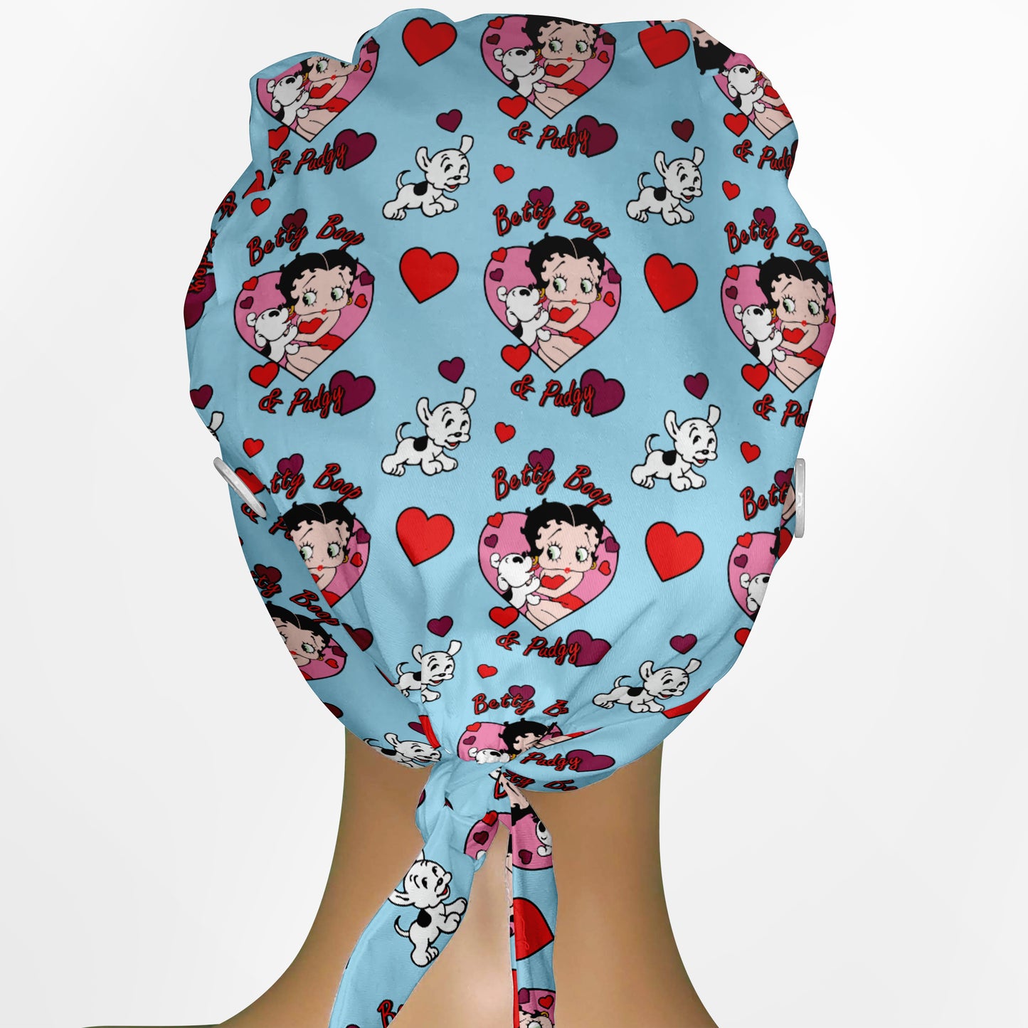 Betty Boop And Pudgy Low-Tie Surgeon Scrub Cap