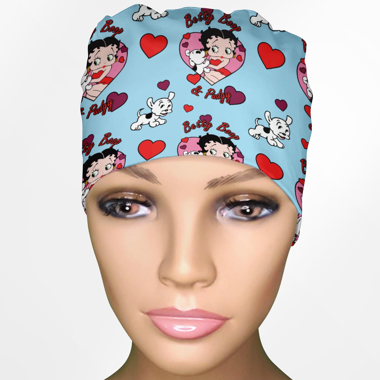 Betty Boop And Pudgy Low-Tie Surgeon Scrub Cap