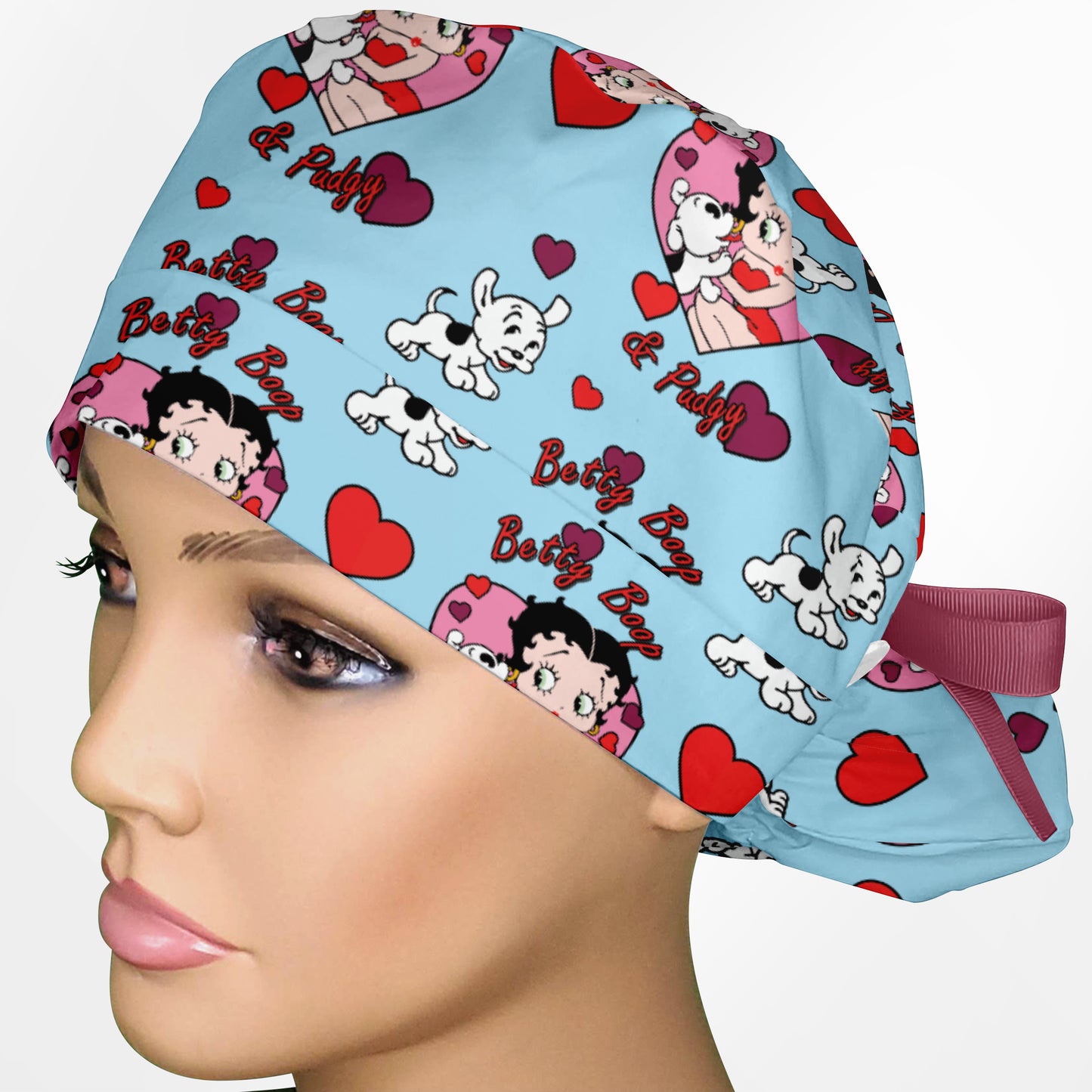 Betty Boop And Pudgy Ponytail Scrub Cap