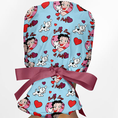 Betty Boop And Pudgy Ponytail Scrub Cap