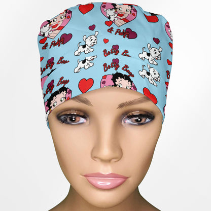 Betty Boop And Pudgy Ponytail Scrub Cap