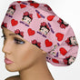 Betty Boop Pink Bouffant Scrub Cap