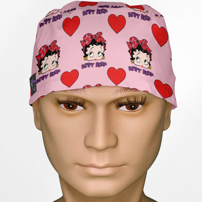Betty Boop Pink Surgeon Scrub Cap