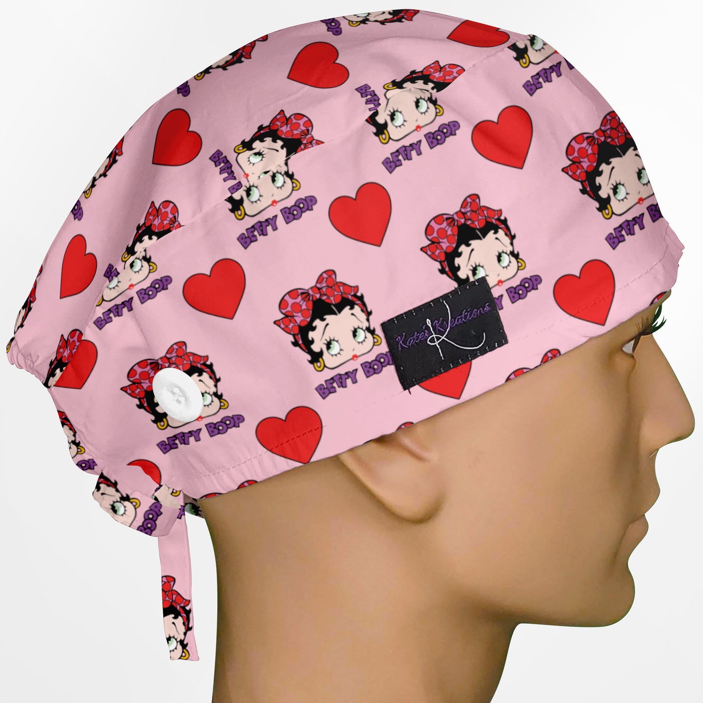 Betty Boop Pink Surgeon Scrub Cap