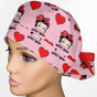 Betty Boop Pink Ponytail Scrub Cap