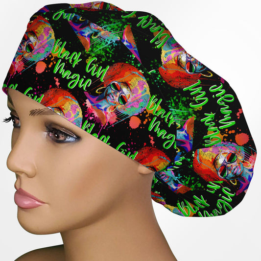 Black Girl Magic Bouffant Scrub Cap