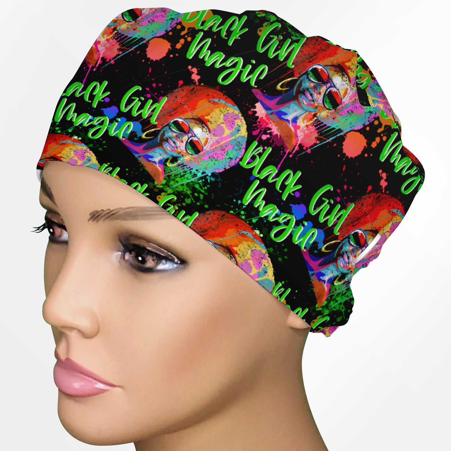 Black Girl Magic Low-Tie Surgeon Scrub Cap