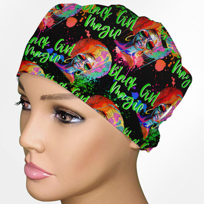 Black Girl Magic Low-Tie Surgeon Scrub Cap