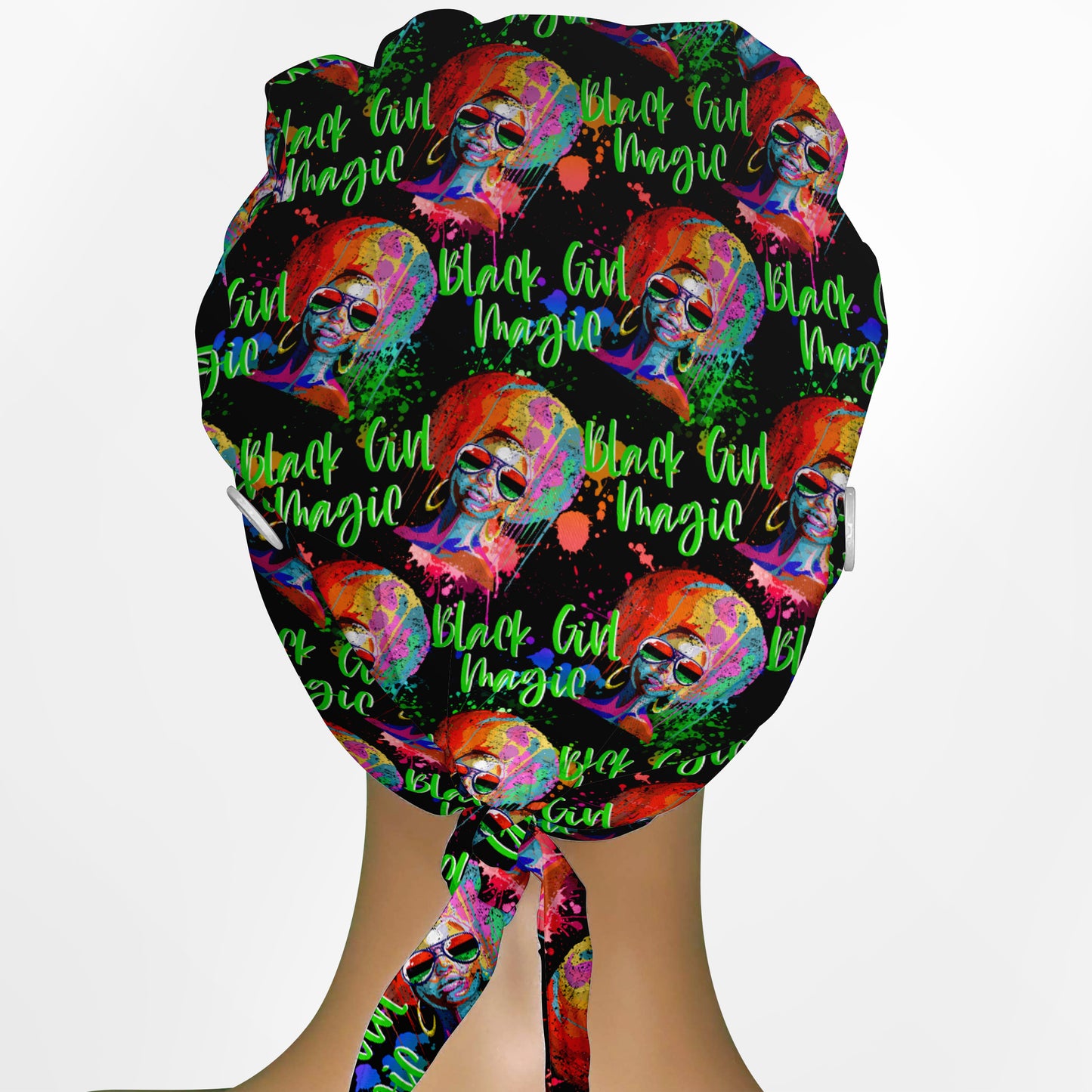 Black Girl Magic Low-Tie Surgeon Scrub Cap