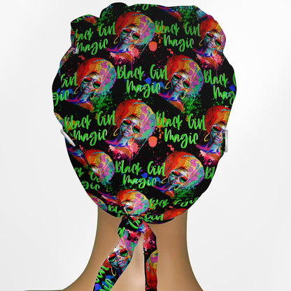 Black Girl Magic Low-Tie Surgeon Scrub Cap