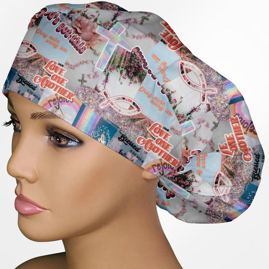 Blessed Is She Bouffant Scrub Cap