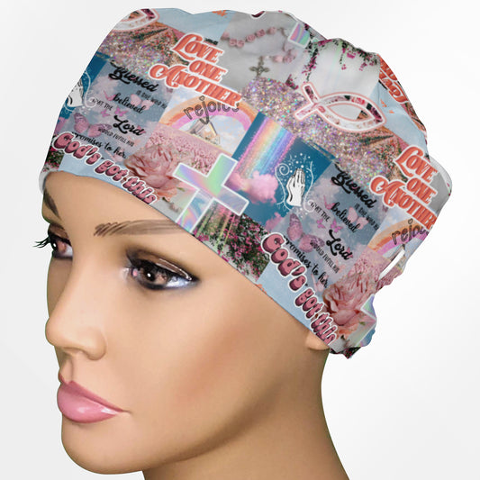 Blessed Is She Low-Tie Surgeon Scrub Cap