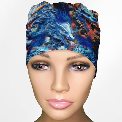 Bleu Dragoon Low-Tie Surgeon Scrub Cap