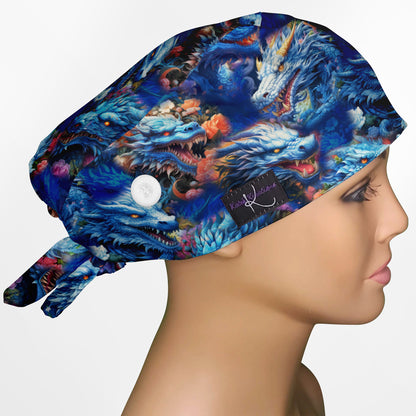 Bleu Dragoon Low-Tie Surgeon Scrub Cap