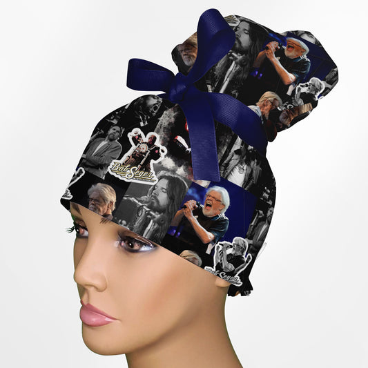 Bob Seger High Bun Ponytail Scrub Cap