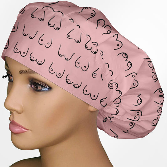 Boobies Bouffant Scrub Cap