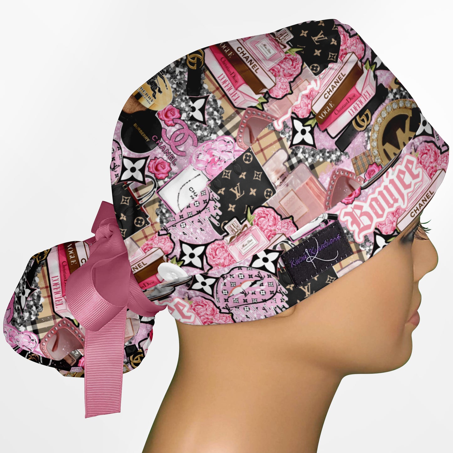 Boujee Ponytail Scrub Cap