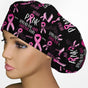 Breast Cancer Bouffant Scrub Cap