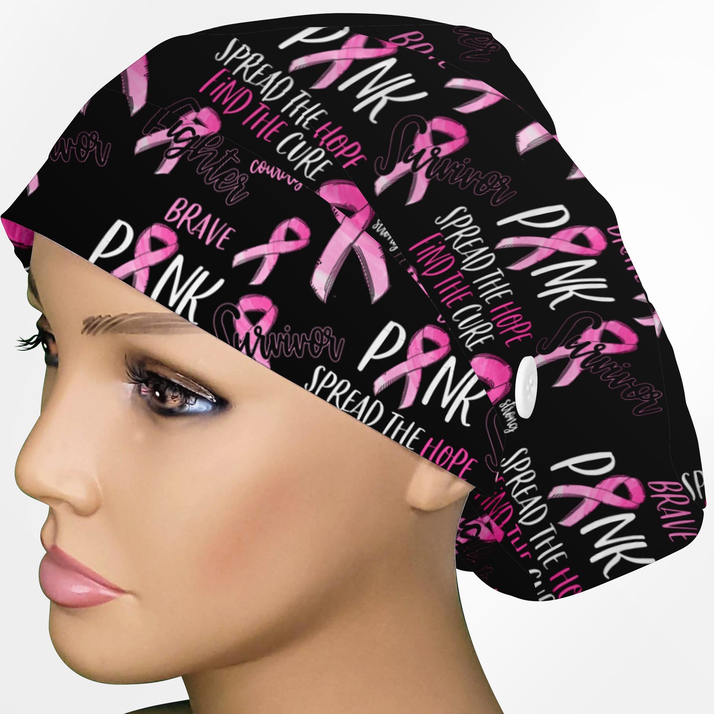 Breast Cancer Euro Scrub Cap