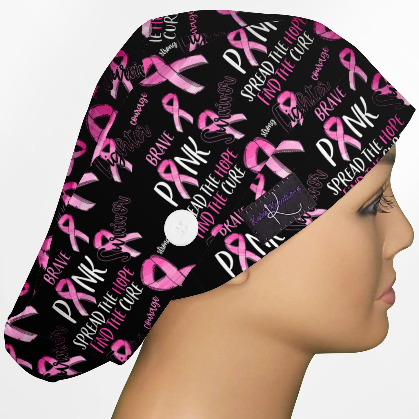 Breast Cancer Euro Scrub Cap