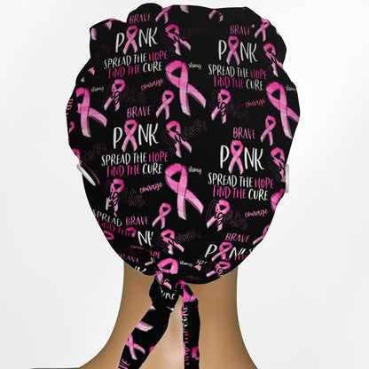 Breast Cancer Low-Tie Surgeon Scrub Cap
